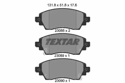 Комплект тормозных колодок TEXTAR 2308801