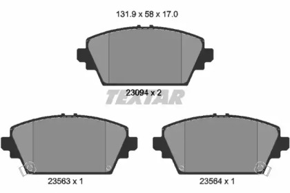 Комплект тормозных колодок TEXTAR 2309401