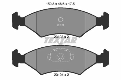 Комплект тормозов TEXTAR 89001000