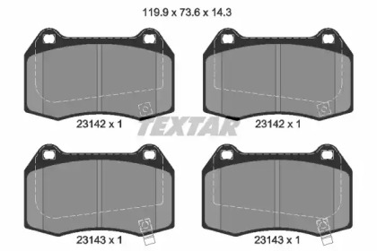 Комплект тормозных колодок TEXTAR 2314201