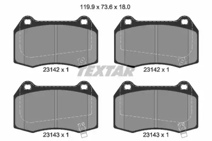 Комплект тормозных колодок TEXTAR 2314204