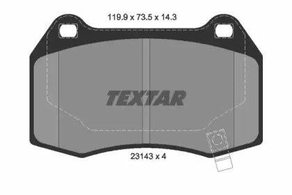 Комплект тормозных колодок TEXTAR 2314301