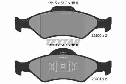 Комплект тормозных колодок TEXTAR 2320001