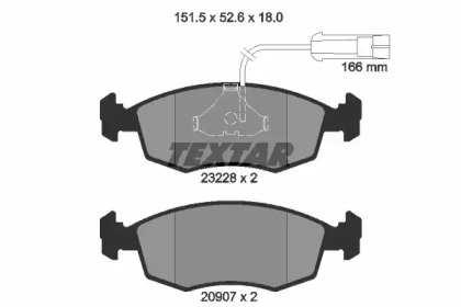 Комплект тормозных колодок TEXTAR 2322702