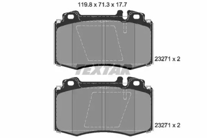 Комплект тормозных колодок TEXTAR 2327102