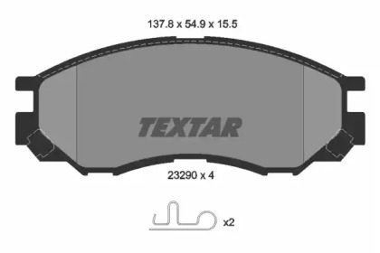 Комплект тормозных колодок TEXTAR 2329002