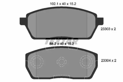 Комплект тормозных колодок TEXTAR 2330301
