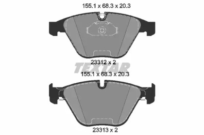Комплект тормозных колодок TEXTAR 2331211