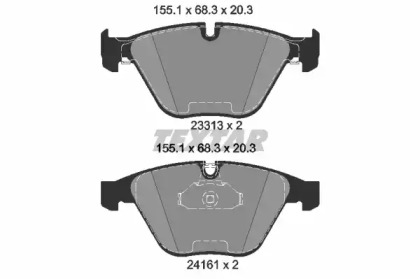 Комплект тормозных колодок TEXTAR 2331303