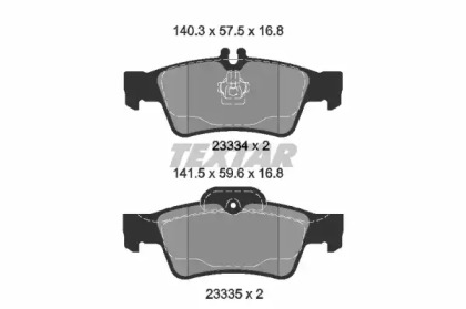 Комплект тормозных колодок TEXTAR 2333403
