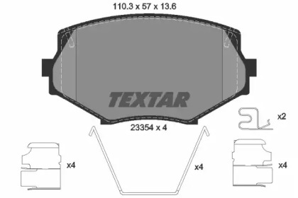 Комплект тормозных колодок TEXTAR 2335404