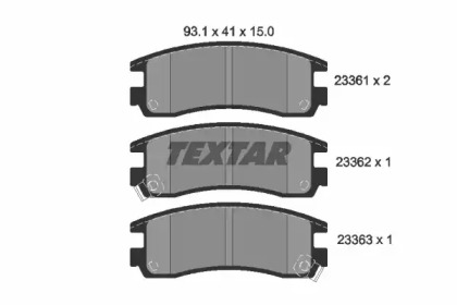 Комплект тормозных колодок TEXTAR 2336101