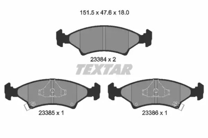 Комплект тормозных колодок TEXTAR 2338401