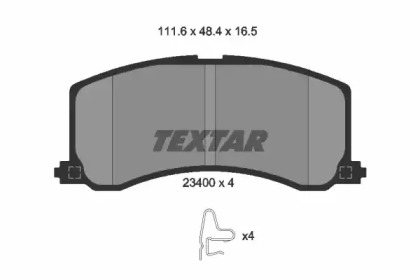 Комплект тормозных колодок TEXTAR 2340001