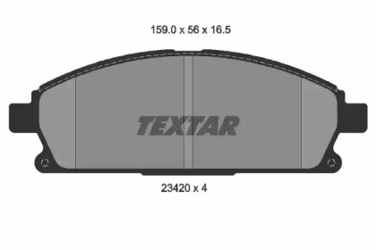 Комплект тормозных колодок TEXTAR 2342004