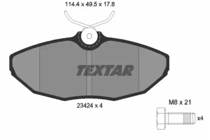 Комплект тормозных колодок TEXTAR 2342401