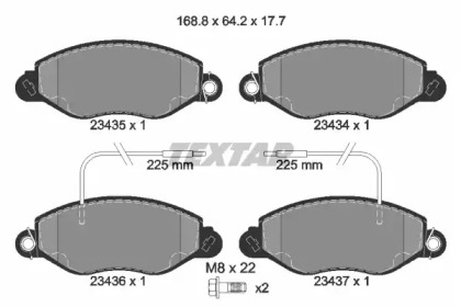 Комплект тормозных колодок TEXTAR 2343501