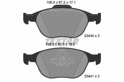 Комплект тормозных колодок TEXTAR 2344007