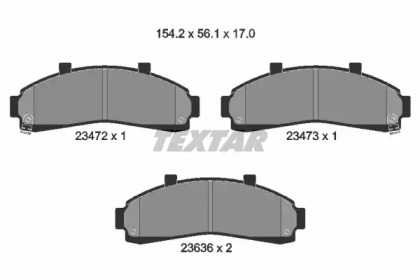 Комплект тормозных колодок TEXTAR 2347201