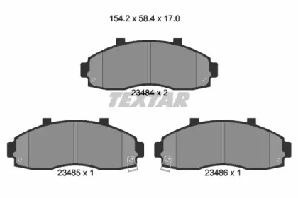 Комплект тормозных колодок TEXTAR 2348401