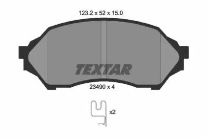 Комплект тормозных колодок TEXTAR 2349002