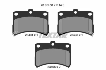 Комплект тормозных колодок TEXTAR 2349402