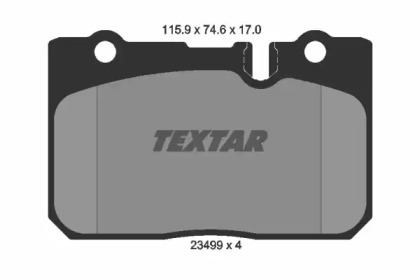 Комплект тормозных колодок TEXTAR 2349901