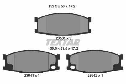 Комплект тормозных колодок TEXTAR 2350101