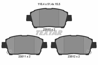 Комплект тормозных колодок TEXTAR 2351002