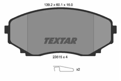 Комплект тормозных колодок TEXTAR 2351501