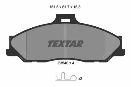 Комплект тормозных колодок TEXTAR 2354001