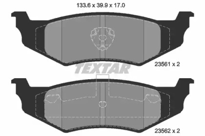 Комплект тормозных колодок TEXTAR 2356102