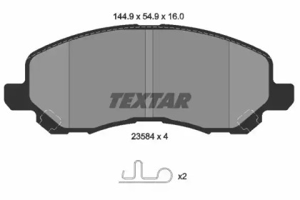 Комплект тормозных колодок TEXTAR 2358401