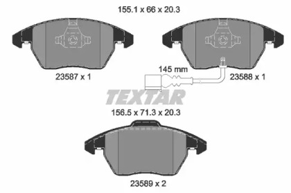 Комплект тормозных колодок TEXTAR 2358701