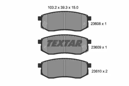 Комплект тормозных колодок TEXTAR 2360801