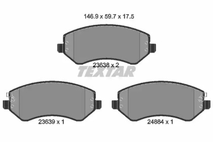 Комплект тормозных колодок TEXTAR 2363801