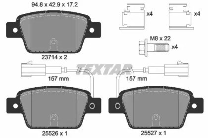 Комплект тормозных колодок TEXTAR 2371403