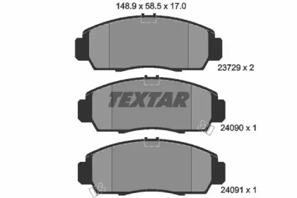 Комплект тормозных колодок TEXTAR 2372901