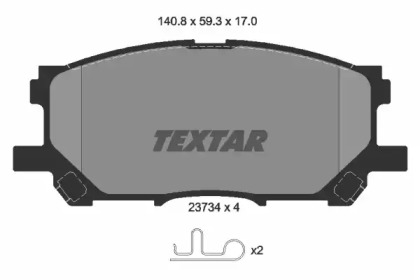 Комплект тормозных колодок TEXTAR 2373401