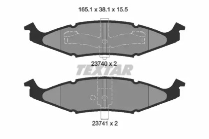 Комплект тормозных колодок TEXTAR 2374001