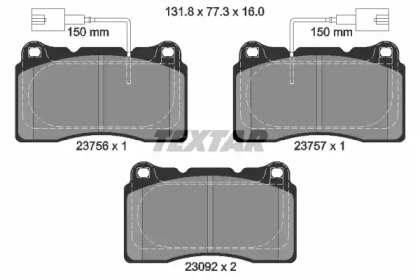 Комплект тормозных колодок TEXTAR 2375603