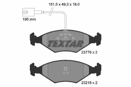 Комплект тормозных колодок TEXTAR 2377601