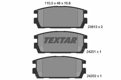 Комплект тормозных колодок TEXTAR 2381301