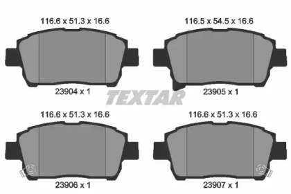 Комплект тормозных колодок TEXTAR 2390401