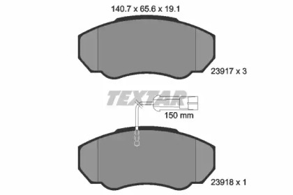 Комплект тормозных колодок TEXTAR 2391701