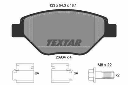 Комплект тормозных колодок TEXTAR 2393401