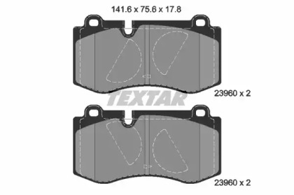 Комплект тормозных колодок TEXTAR 2396001