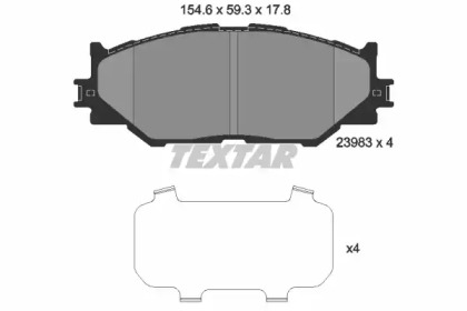 Комплект тормозных колодок TEXTAR 2398301