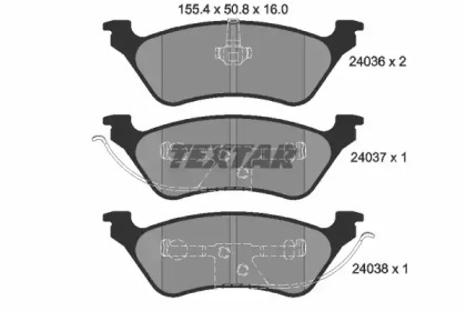 Комплект тормозных колодок TEXTAR 2403601