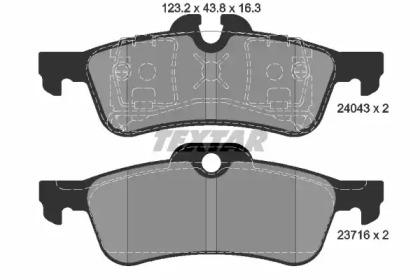 Комплект тормозных колодок TEXTAR 2404301